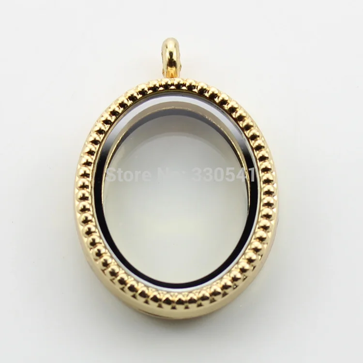 

Zinc Alloy Gold Magnetic Glass Floating Charm Locket Jewelry For Women