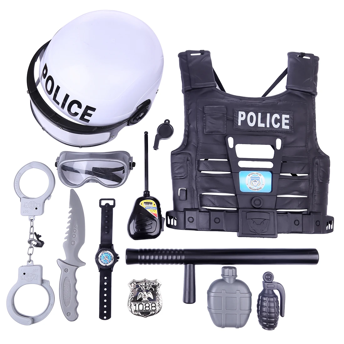 toy police car with policeman