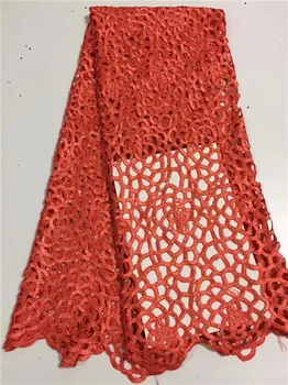 

High Quality African Lace Fabric 2019 New Design African Guipure Lace Yellow & Black Color Nigerian Guipure Lace Fabric Wine red
