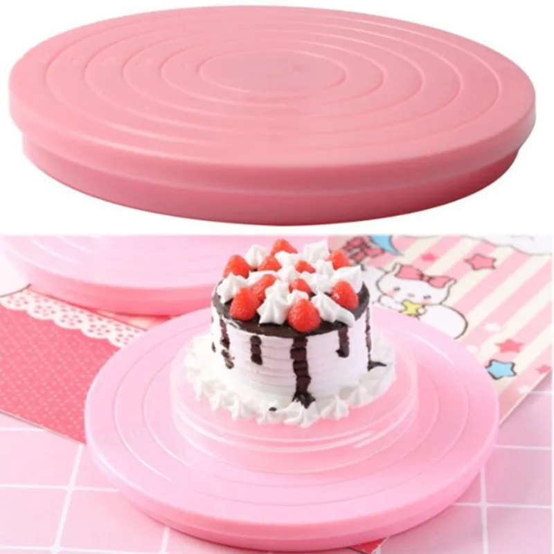 

Plastic Cake Turntable Silicone Mold Pastry Tools Cream Cake Decorating Tools Kitchen DIY Pan Baking Tool Rotary Table