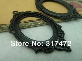 

Free shipping!!!Electrophoresis black pendant base paste 30 x 40 mm DIY accessories to restore ancient ways Cabochon Setting
