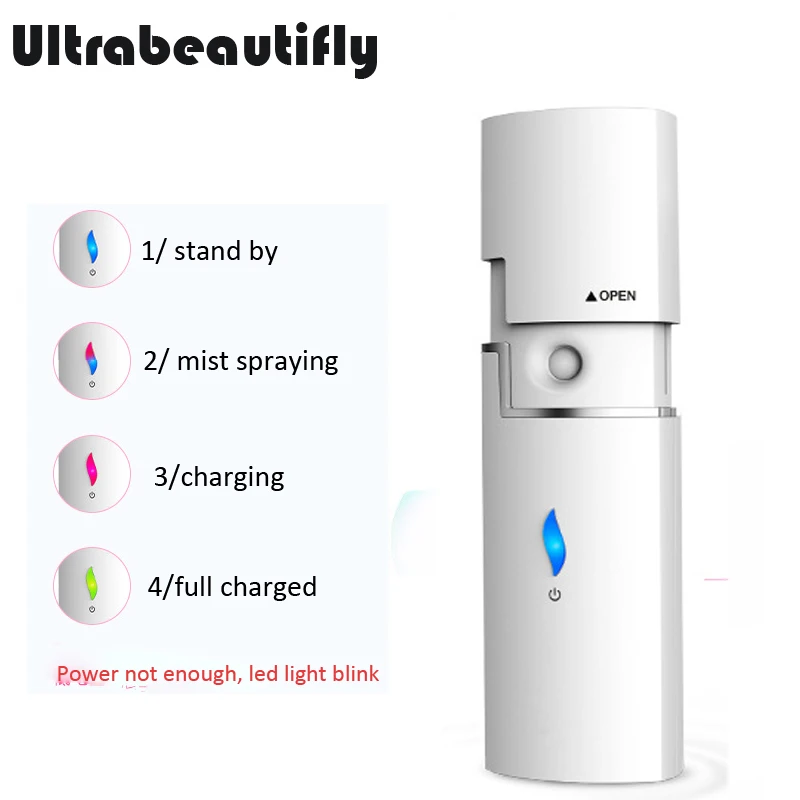 

Deep Hydrating Moisturizing Mini USB Nano Mister Handy Nano Facial Mist Atomizing Face Humidifier Steamer For Eyelash Extension