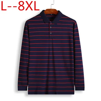 

Plus 8xl 6xl 2018 casual long sleeve business mens shirts male striped brand polo shirt designer men tenis polos camisa social