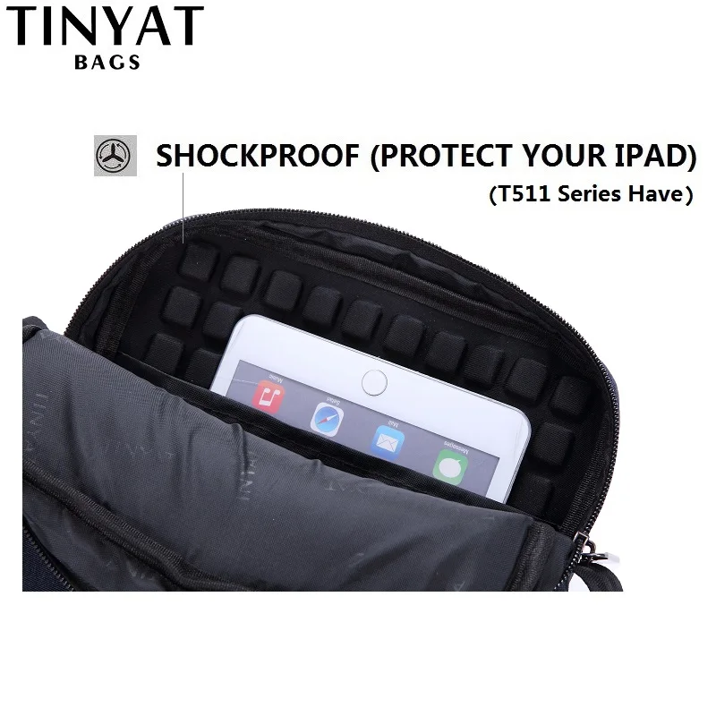 TINYAT Shockproof Men's Crossbody Bag pack hidden zipper Shoulder Bags for 9.7' pad Male Handbag Canvas Leather Messenger Bags TINYAT Shockproof Men's Crossbody Bag pack hidden zipper Shoulder Bags for 9.7' pad Male Handbag Canvas Leather Messenger Bags