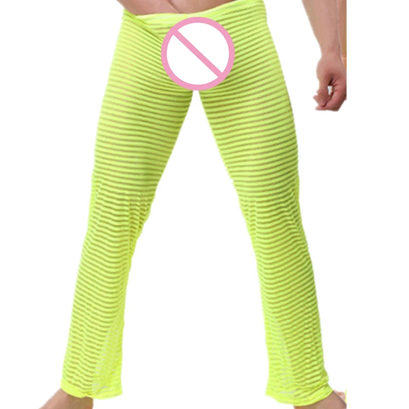 Men's Sexy Fashion Transparent Lounge Pants Striped Pajamas Trousers Full Length Sleep Bottoms Night Leisure Sleepwear Men's Sexy Fashion Transparent Lounge Pants Striped Pajamas Trousers Full Length Sleep Bottoms Night Leisure Sleepwear