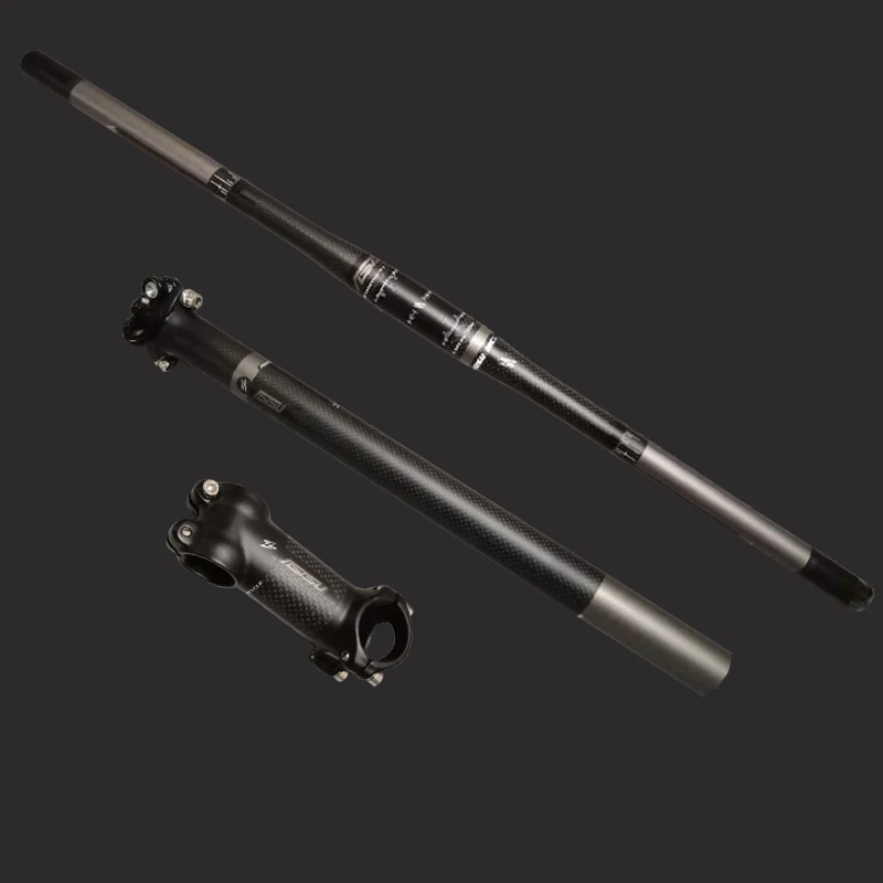 

HOT sale Carbon MTB Bike Handlebar Bike Set Mountain Bike Handlebar & Stem & Carbon Stem Bike Parts Set one shaped handlebar