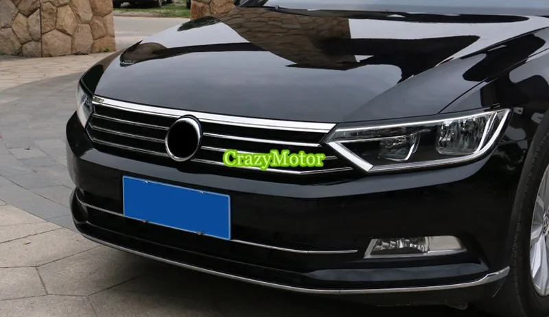 Для VW Volkswagen PASSAT B8 2017 2019 передний капот решетка капота молдинг крышка отделка бар