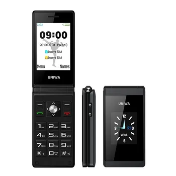 UNIWA X28 2 グラム GSM クラムシェルフリップ携帯電話シニアビッグプッシュ携帯電話デュアル Sim FM ラジオロシアヘブライ語キーボードブランド