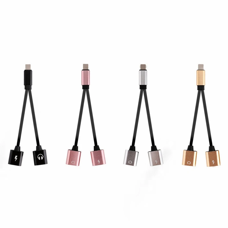

Earphone Audio Charging Adapter Splitter Cable For Iphone X /8 /8 Plus /7 /7plus Support Phone Call For Ios10.3 /11