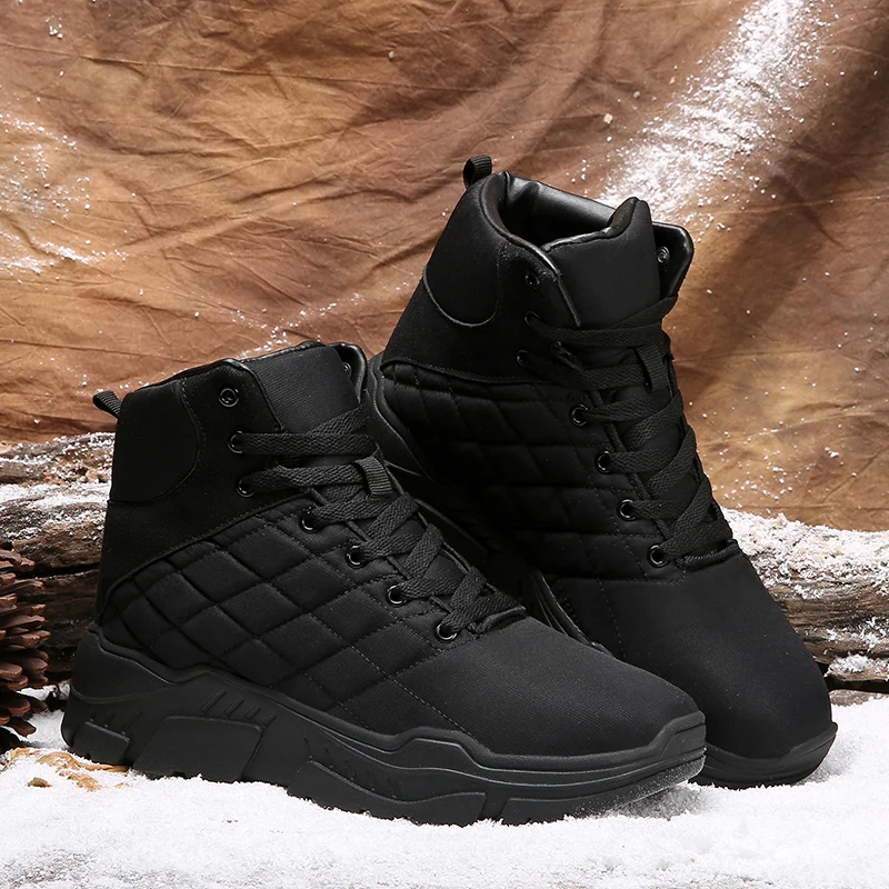 

Men's Boots Winter Brand Warm High-top Casual Cotton Shoes Comfortable Outdoor Jogging Shoes Big Size 45 46 Zapatillas Hombre