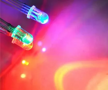 

Free shipping 100pcs 5mm RGB LED Common Cathode Tri-Color Emitting Diodes f5 RGB Diffused