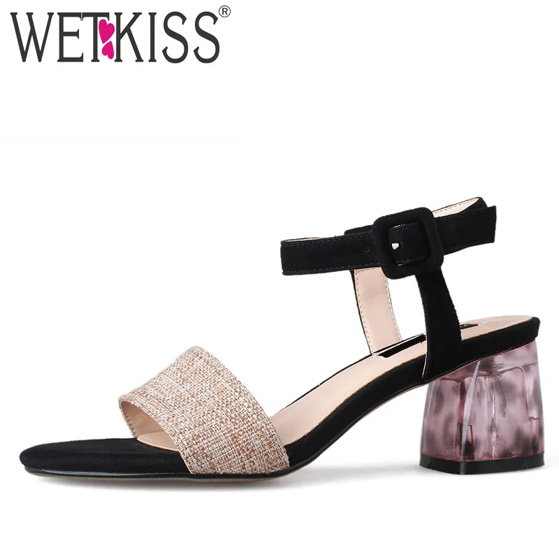 Frau Weibliche Party dark Apricot Offene Sandalen Sommer Light Apricot Farbe Ankle High Wildleder Strap Kind Spitze Mode Wetkiss Heels Schuhe Frauen SvZWg