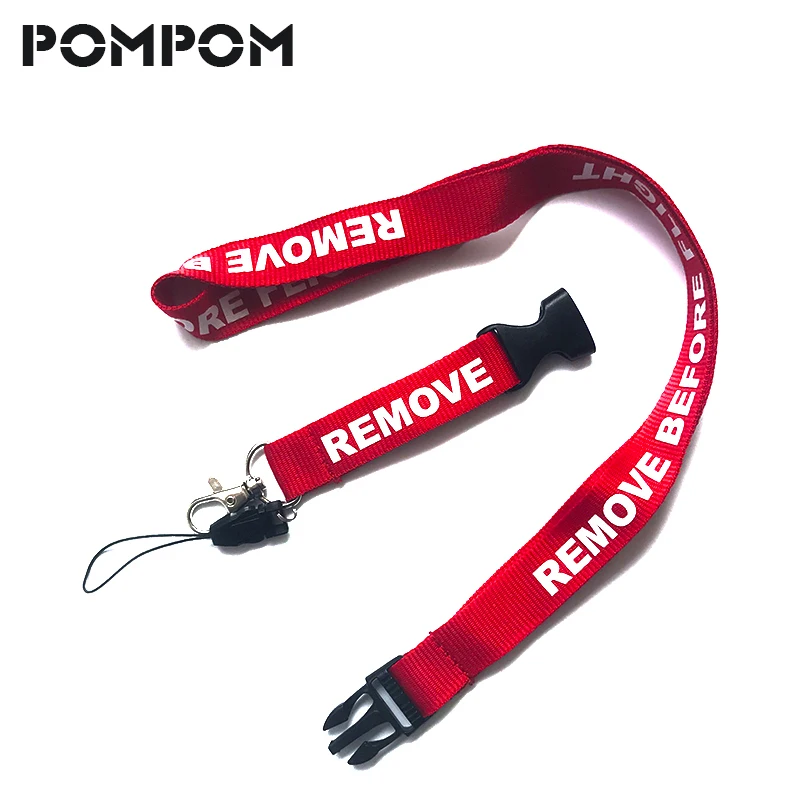 

5 PCS Remove Before Flight Lanyards for Key Holder Neck Strap For Lanyard DIY Red Hang Rope Keychain Lanyard Card Gym Key Chain