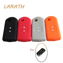 LARATH Silicone Case Car Remote Key Cover for Mazda 2 3 5 6 M5 CX7 CX9 RX 2 Buttons Flip Key Auto Accessories