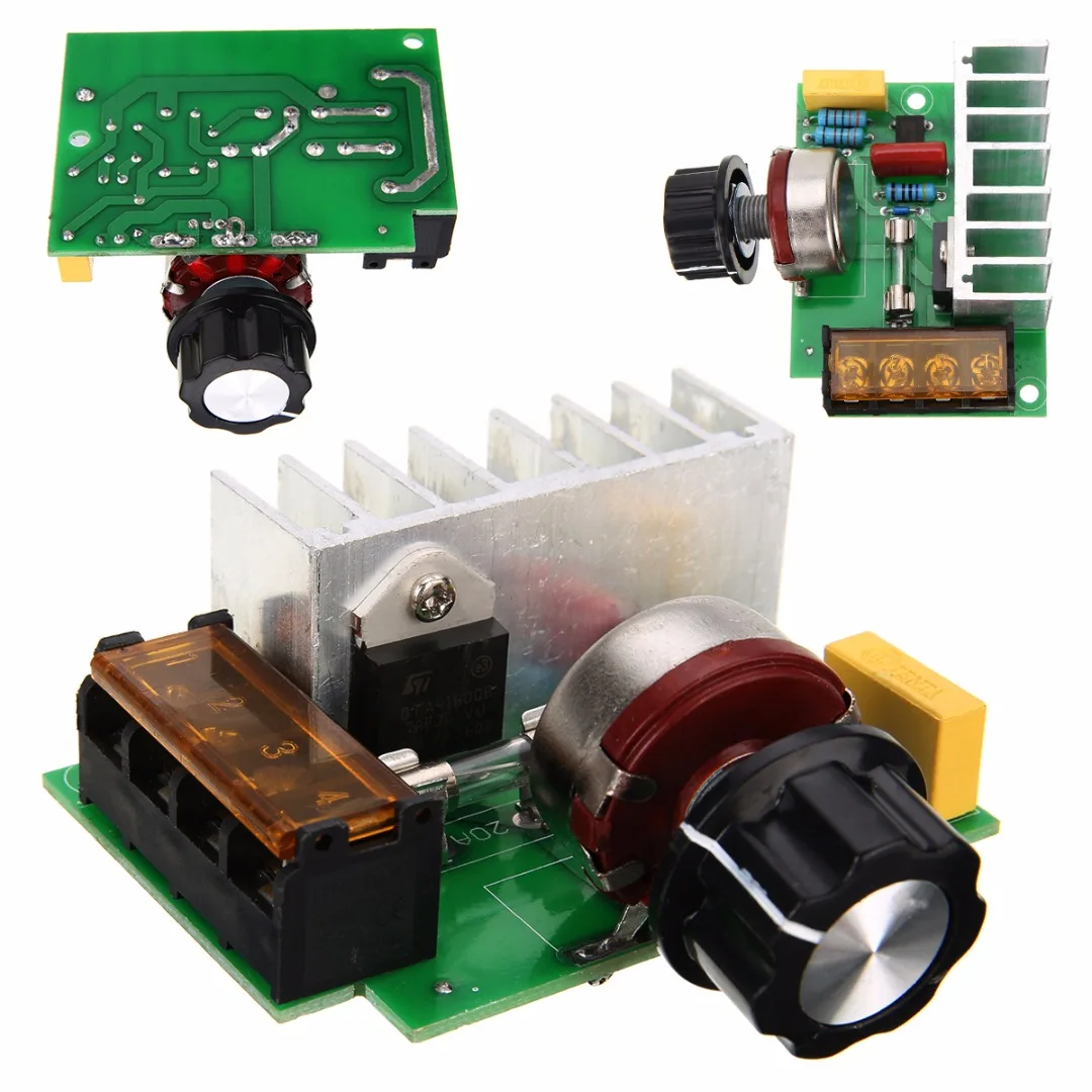 High Quality SCR Voltage Regulator 4000W AC 220V Adjustable Regulator Motor Speed Control Dimmer for Lamp Electric Furnace