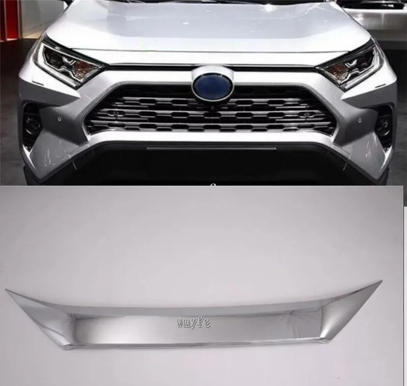 

ABS Chrome Front Bumper Grille Hood Engine Cover Trims For TOYOTA RAV4 2019 2020 Car accessories