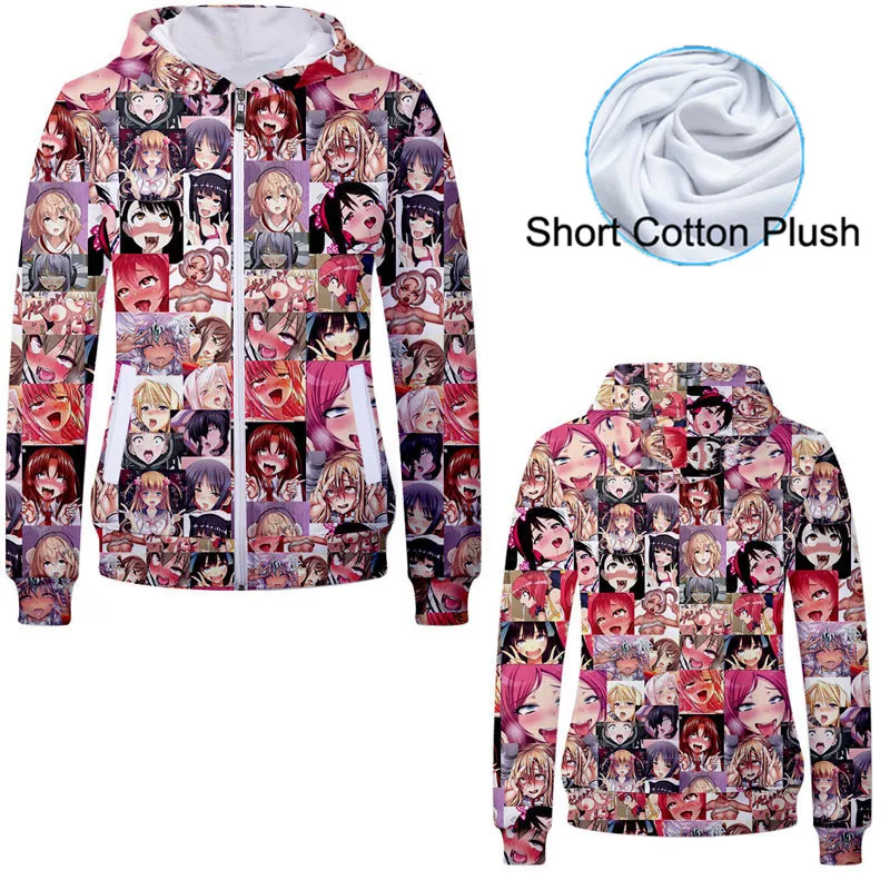 2019 Unisex Cotton Hooded Sweatshirt Anime Aheigao Uniform 3D Hoodies Cute Cartoon Cosplay Costume Hoodies