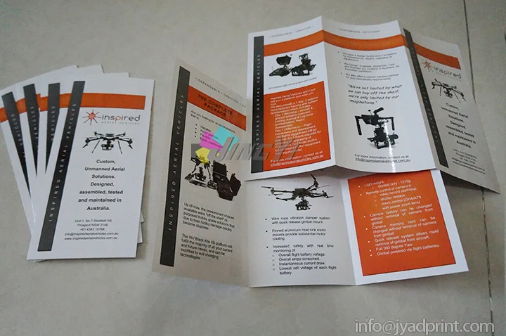 1000pcs A4 fold art paper Flyer/leaflet/borchure with full 