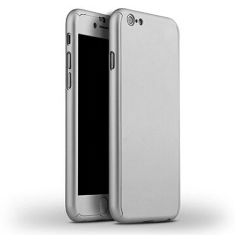 Ультратонкий чехол 360 + закаленное стекло 9H Защита экрана для Capinhas iPhoneX 6 7 6S 8 Plus