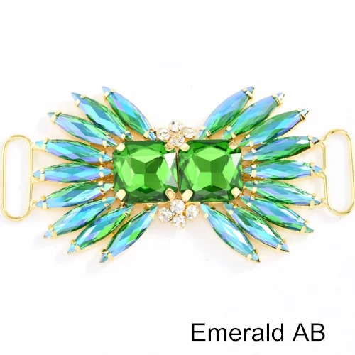 4 формы, 1 шт., цветные стразы с кристаллами AB, аппликация, пришитые стразы, Золотое дно для украшения шляпы, свадебное платье B1213 - Цвет: Emerald AB