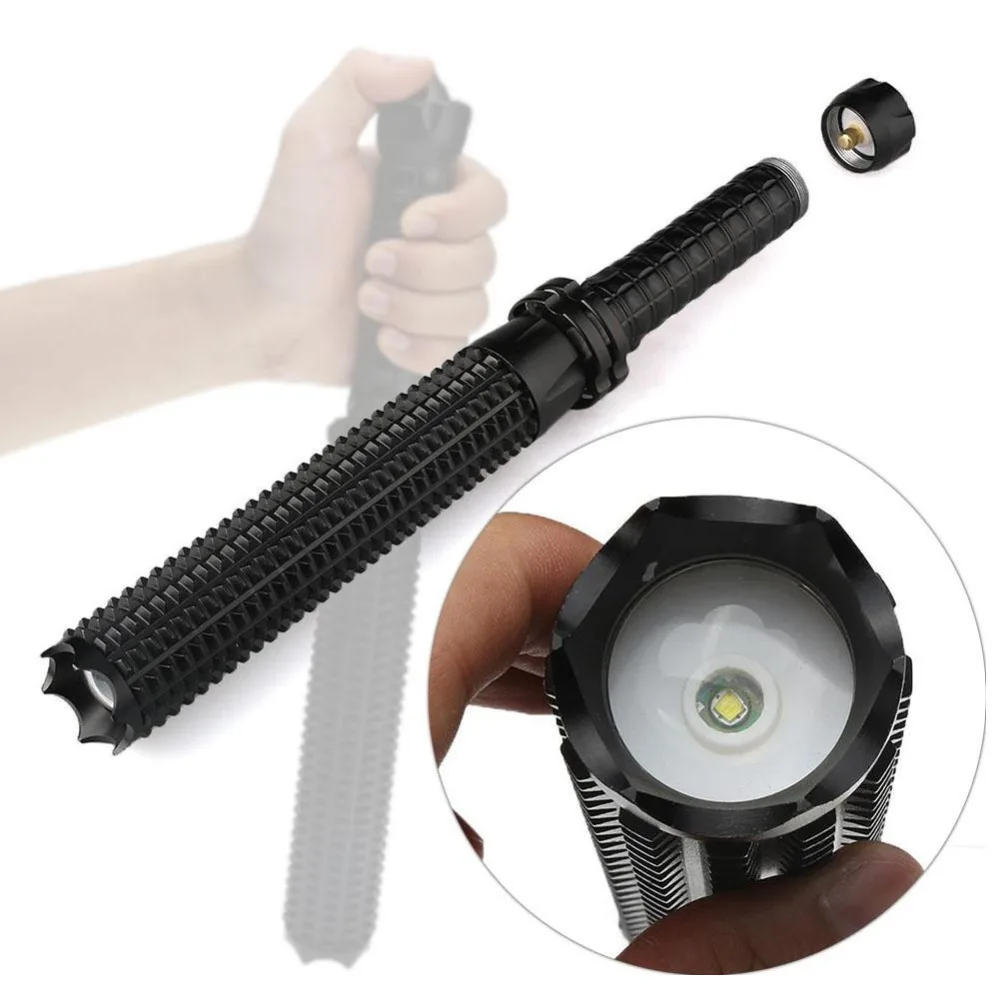 SKYWOLFEYE светодиодный фонарик 37 см 6500LM Q5 фонарь с шипами Mace бейсбольная летучая мышь