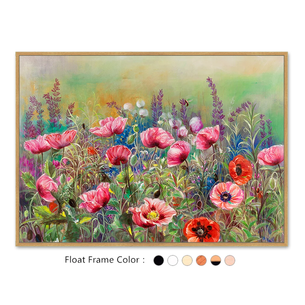 

Modern Colorful Flowers Canvas Painting Wall Art Picture For Home Decoration