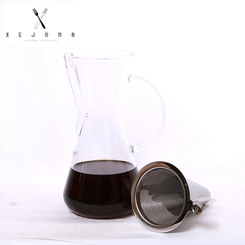  XEJONR Coffee Filter Heat-resistant Glass Stainless Steel Filter Coffeeware Kitchen Supplies Espres - 32910685575