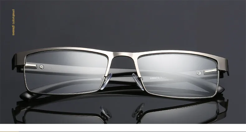 Для мужчин Титан сплава очки для чтения не сферические 12 Слои линзы с покрытием Ретро Бизнес дальнозоркости, по рецепту очки