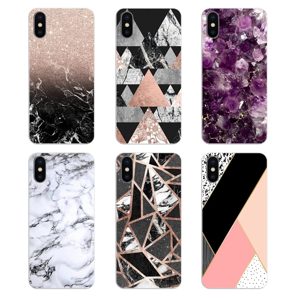 Soft Transparent Shell Covers Rose Gold Glitter Marble For Motorola Moto X4 E4 E5 G5 G5S G6 Z Z3 G3 C Play Plus |
