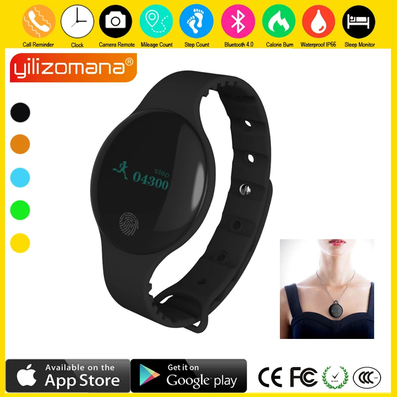 

Yilizomana Smart Wristband LED Screen Steps Counter Rate Sleep Monitor Call Reminder Smartwatch for Android IOS