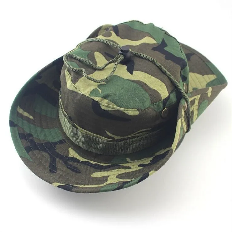 Классическая американская Боевая армейская стильная Gi Boonie куст шляпа для джунглей Солнцезащитная рыболовная кепка мужская женская хлопковая Рипстоп камуфляжная Военная Панама