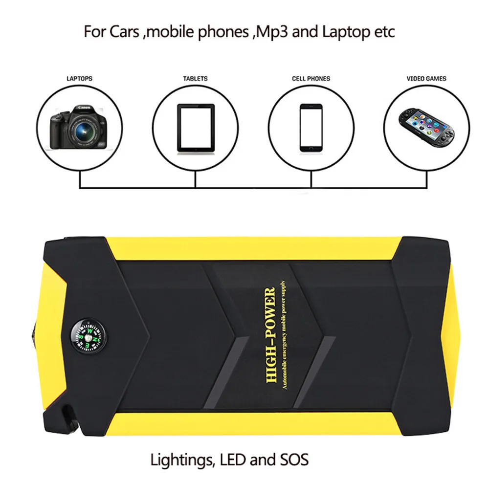 Audew 82800mAh 4USB 12V автомобильный стартер 600A многофункциональное зарядное устройство для чрезвычайных ситуаций блок питания комплект пусковое устройство автомобиля Усилитель