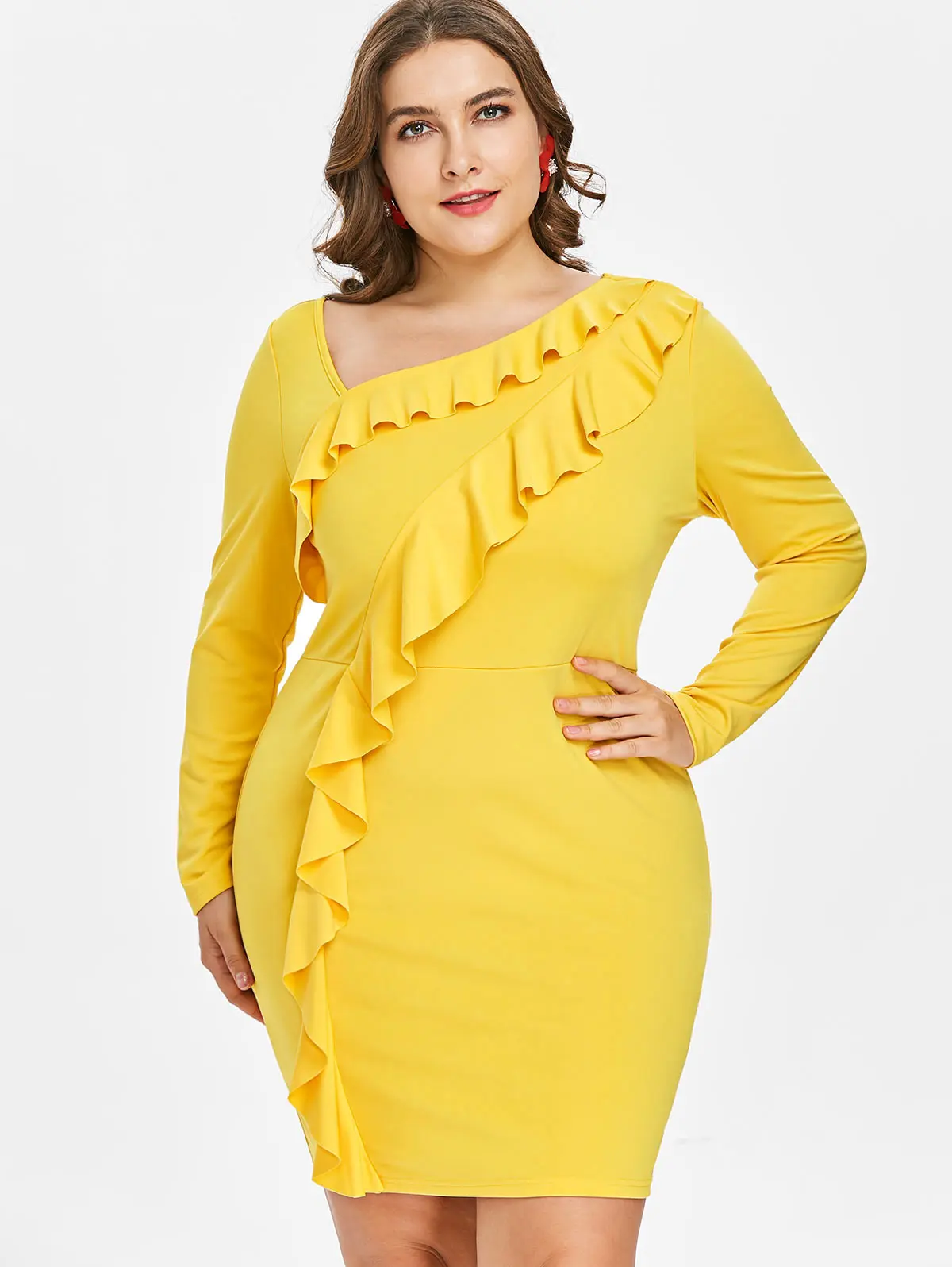 Plus size long yankees dresses bodycon with slits Wholesale los plus yankees size dresses bodycon long list
