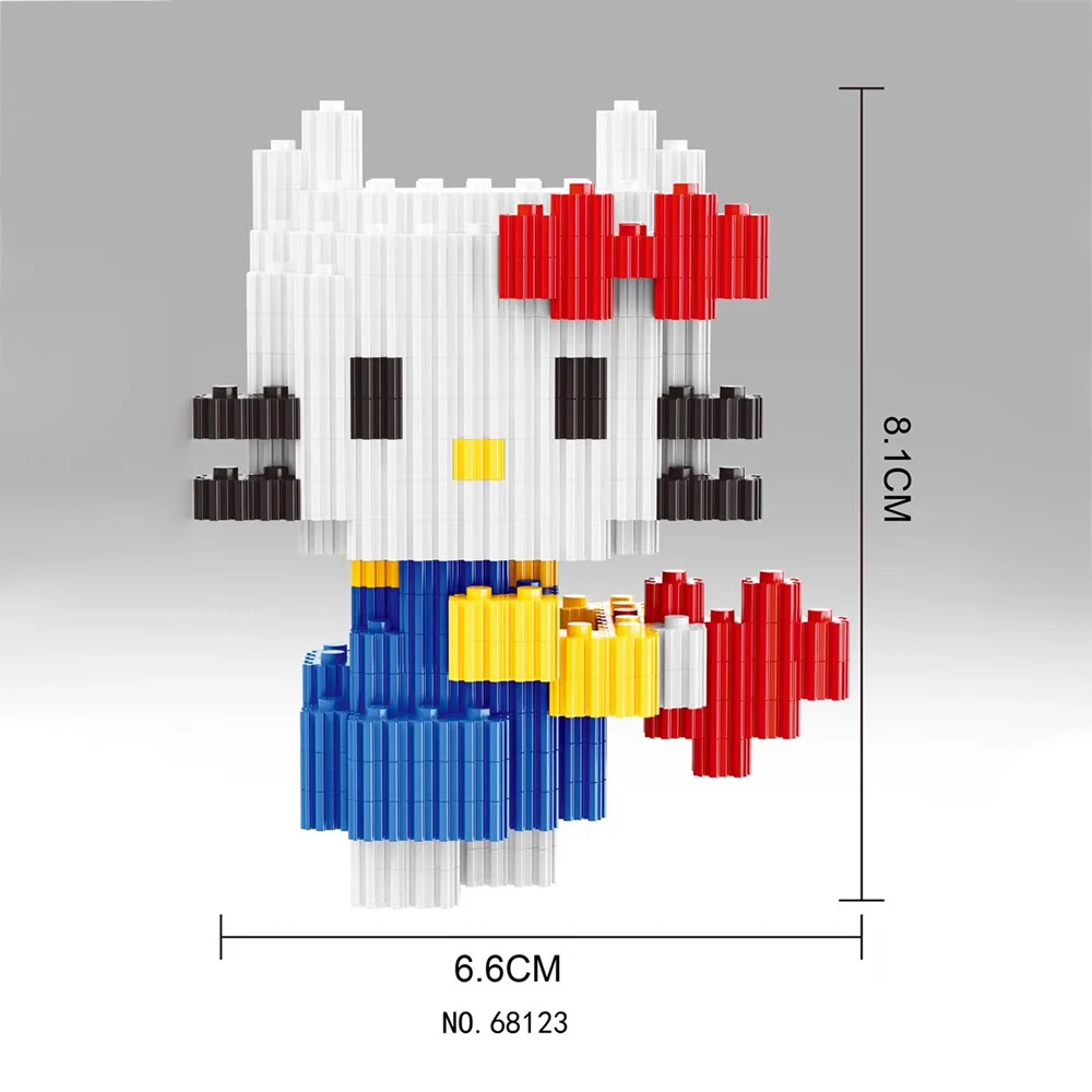 355 шт hello kitty строительные блоки Nanoblocks DIY игрушки для детей Legoingly Brickheadz кимоно KT