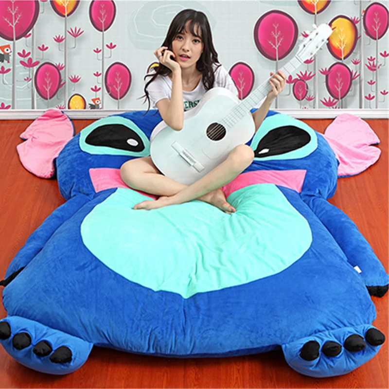 Fancytrader Japan Anime Plush Stitch Bed Tatami Giant Soft Thickened Beanbag Carpet Mattress Bedding Pad