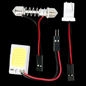 

10pcs T10 W5W C5W C10W Festoon(31mm 36mm 39mm 42mm) 2 Adapters COB LED auto Panel lamp reading Lights interior Dome light 12V