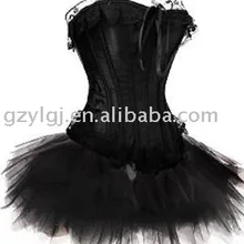 Женские сексуальное атласное белье кружево Басков корсет Отдельная tutublack S-5XL a018