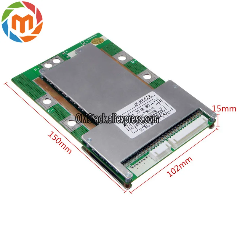 1PC-New-Arrival-20S-72V-84V-80A-18650-Li-ion-Lithium-Battery-Protection-Board-BMS-MOS (1)