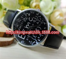 100pcs/lot, Men’s Women’s Numerals Mathematical Symbol Faux Leather Band Quartz Wrist Watch