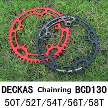 Deckas круглый 130BCD 50 T/52 T/54 T/56 T/58 T велосипедная цепь MTB велосипедная Звездочка шатунная пластина BCD 130 мм зубная пластина