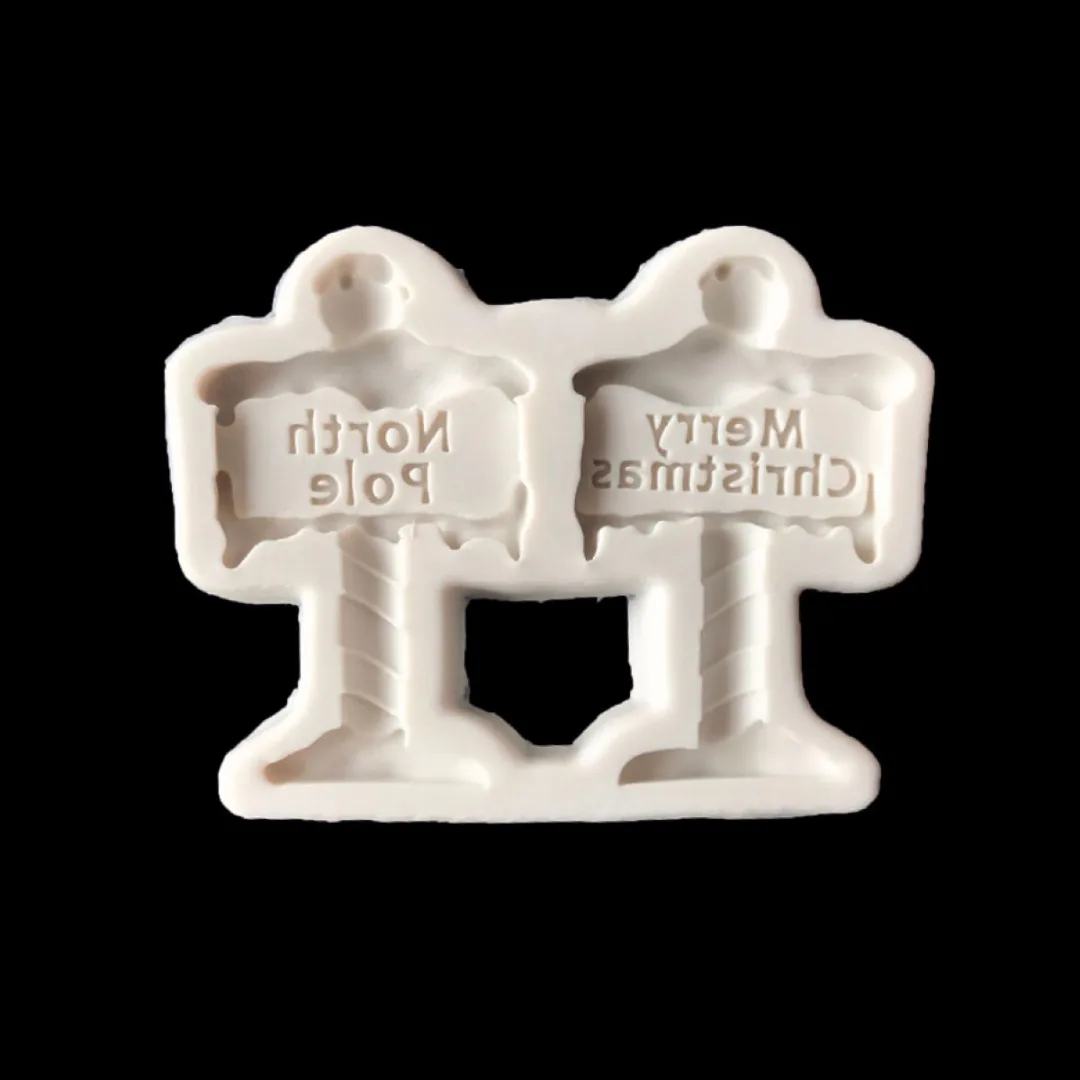 JX-LCLYL Silicone Merry Christmas Fondant Cake Mold Cake Decorating Sugarcraft Mould New