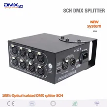 DHL с фабрики DMX контроллер 8 способ Оптический изолированный DMX сплиттер 8 каналов dmx Дистрибьютор для светодиодный освещения