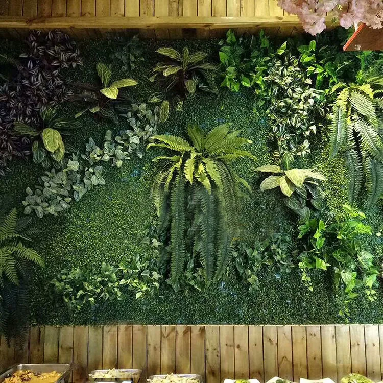 16 ''x 24'' искусственные коробки листва хедж стеновые панели для украшение для дома, сада искусственная трава газон ковер газон открытый цветок стены
