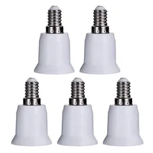 5pcs/Set E14 to E27 LED Base Screw Light Lamp Bulb Holder Adapter Socket Converter Flame-retardant PBT Plastic Converter