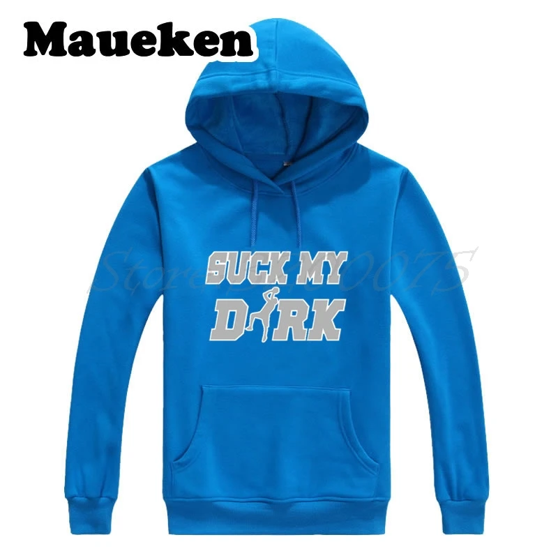 Мужские толстовки с капюшоном Dirk Nowitzki 41 Dallas Legend Suck My Dirk толстовки с капюшоном на толстой шнуровке для фанатов подарок Осень Зима W17101502