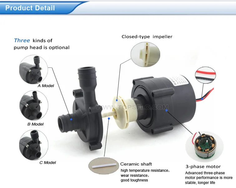TOPSFLO 12 В 19LPM TL-C01-B12-1908 мини Электрический водяной насос микро насос высокого давления 8 м сопла
