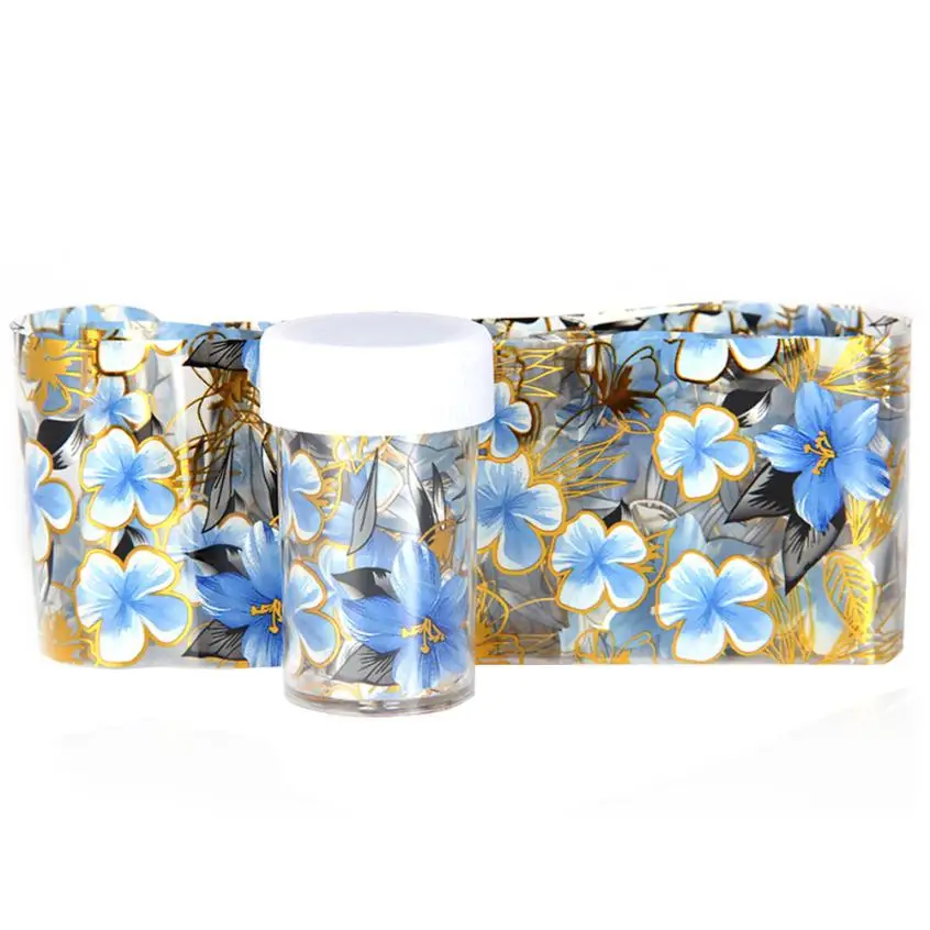 

New Design Nail Art Foil Stickers Transfer Decal Tips Manicure Flower Pattern Waterproof jan12