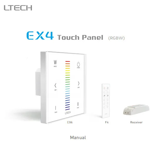 Новый Ltech Светодиодные ленты RGBW контроллер AC220V настенное крепление сенсорная панель AC100-240V 2,4 ГГц и DMX512 сигнала светодиодный RGBW газа