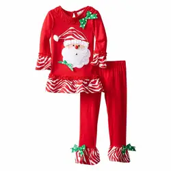 Новый рождественский костюм для детей, маскарадный костюм Санта-Клауса для маленьких девочек, новогоднее нарядное платье, одежда с