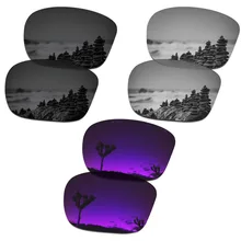 SmartVLT 3 пары поляризованных солнцезащитных очков Сменные линзы для солнцезащитных очков, маскирующий черный и серебристый титан и плазменный фиолетовый